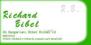 richard bibel business card